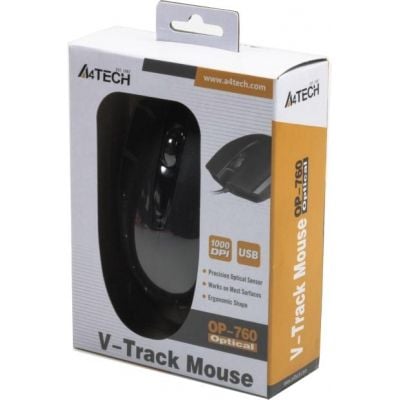 Мишка USB A4tech OP-760 Black