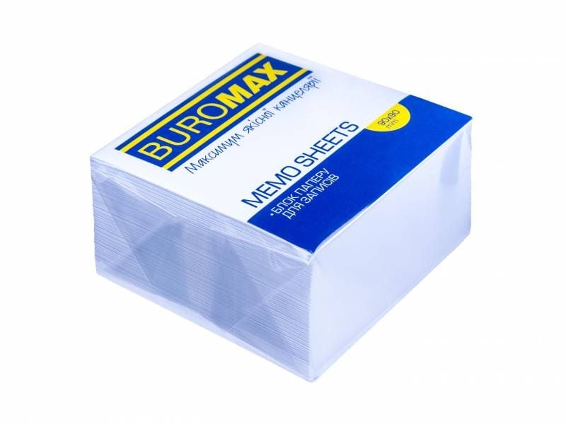 Папір для заміток Buromax білий непроклеєний 90*90*50мм 500л BM.2215