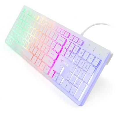 Клавіатура  USB Vinga KB410 White