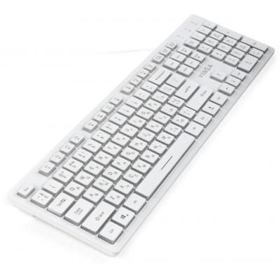 Клавіатура  USB Vinga KB410 White