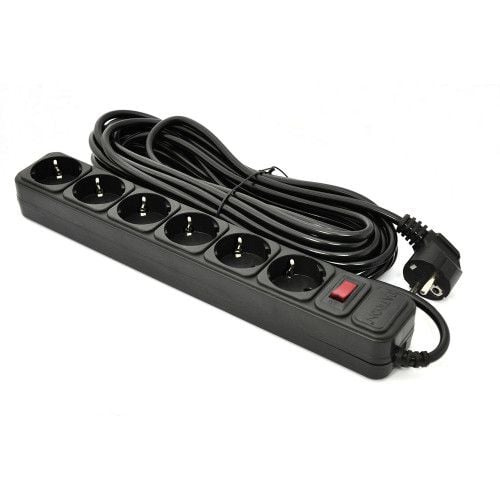 Мережний фільтр живлення 6 розеток BLACK 10.0м 3*1мм2 SP-10610 PATRON