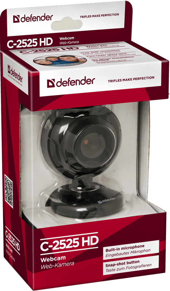 Веб-камера Defender G-lens 2525HD (63252) відео до 1600x1200, фото до2.0мПикс 1600*1200, вбудований