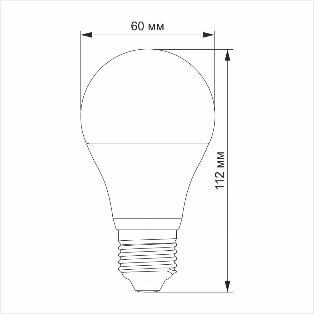 LED Лампа TITANUM A60 12W E27 4100K 220V TLA6012274