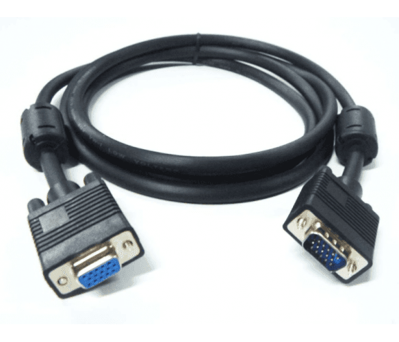 Кабель VGA 1.5m male to male (тато-тато) 1 ферит, чорний Q100 09063