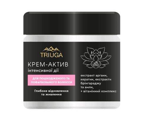 Крем-актив TRIUGA глибоке відновлення + живлення 300мл для фарбованого та пошкодженого волосся