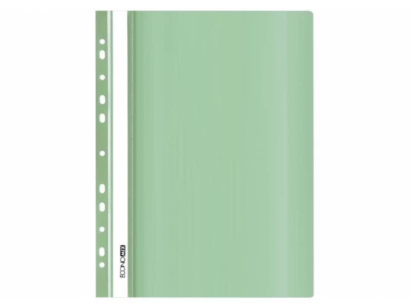 Папка пластикова швидкозшивач Економікс 510 А4 глянець з перфорацією м'ятна Е31510-84