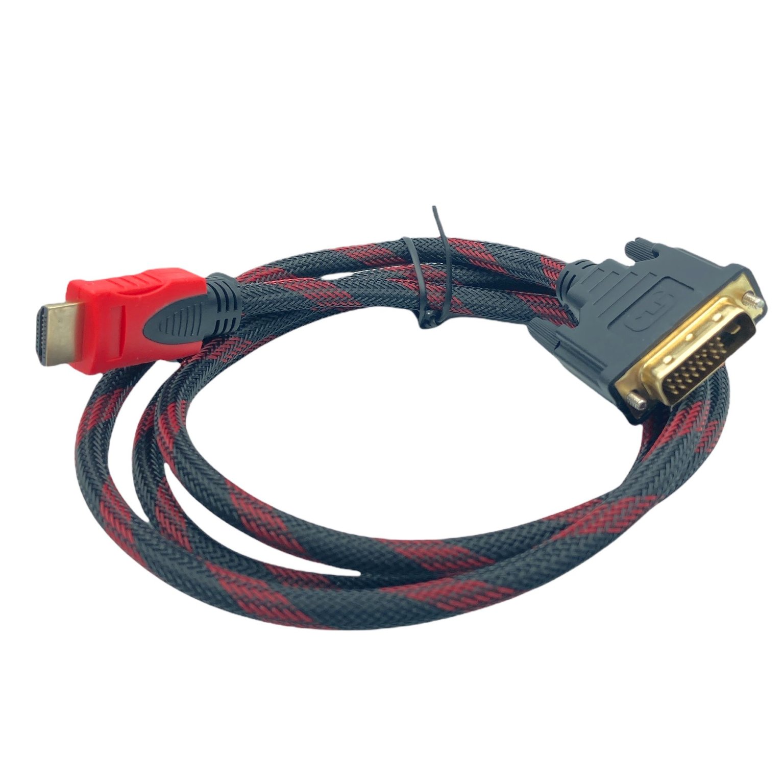 Кабель HDMI (папа) - DVI (папа) 1,5м 2 феррита круглий Q150 00809