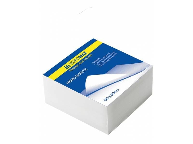 Папір для нотаток Buromax білий 80 * 80 * 30мм 300л непроклеєний BM.2201