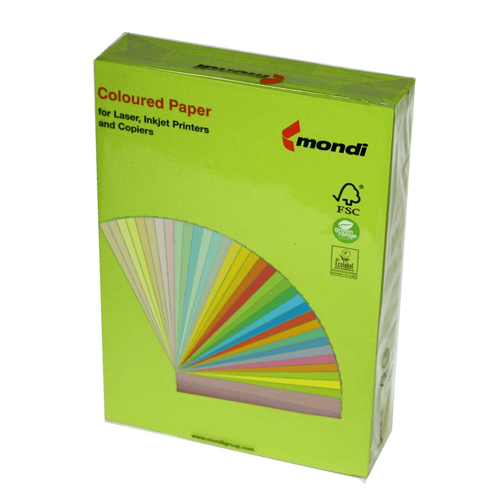 Папір А4 80 Mondi Coloured INT LG46 (зелена липа) 500 арк./ за 1 аркуш