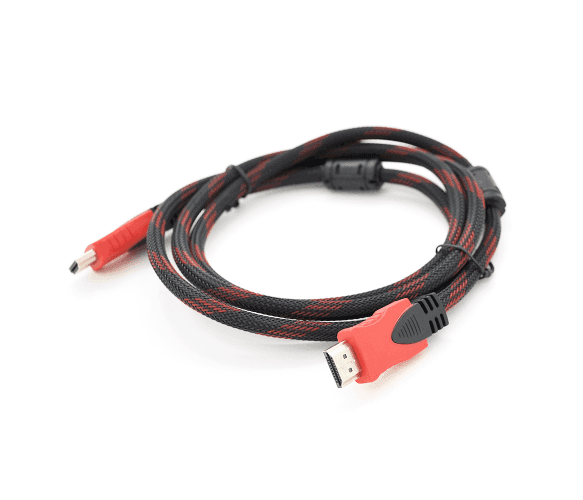 Кабель Merlion HDMI-HDMI 15m v1.4 OD-7.4mm 2 фільтра круглий Black/RED 00261