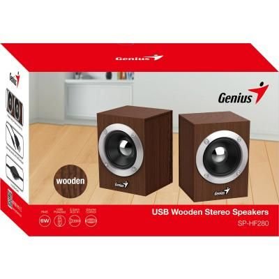 Акустична система 2.0 Genius SP-HF280 USB Wood 31730028400