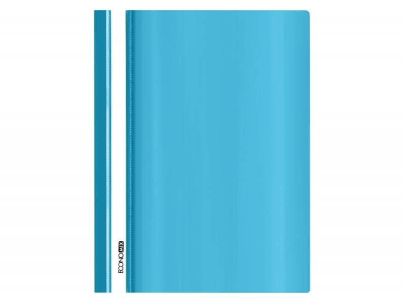 Папка пластикова швидкозшивач Economix 510 A4 глянець з перфорацією бірюзова E31511-21
