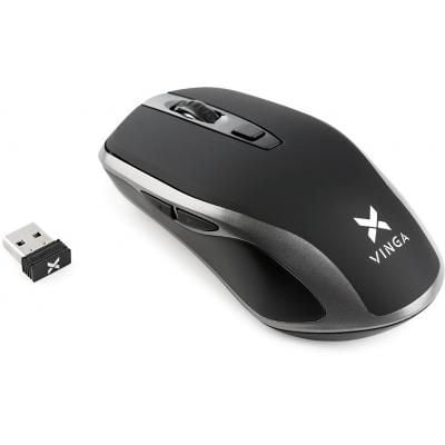 Мишка Vinga MSW-909 Silent black-grey для комп'ютера, для ноутбука, оптичний, 1600 dpi, радіо