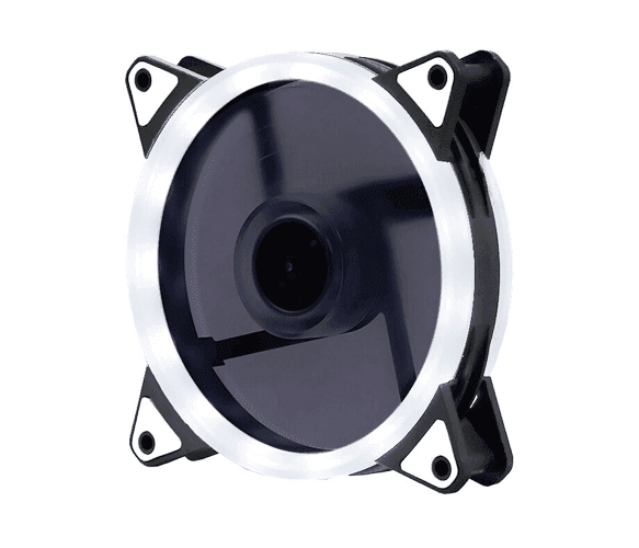 Кулер корпусний 12025 DC sleeve fan 3pin + 4pin - 120 * 120 * 25мм, 12V, 1100об / хв, White, двосторонній 21124