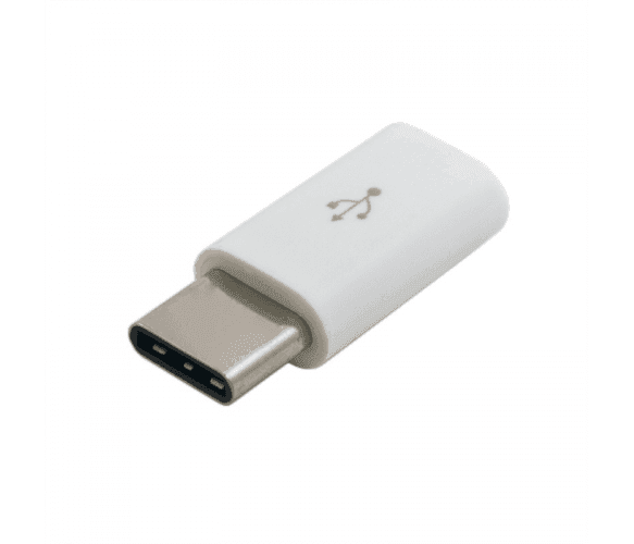 Перехідник microUSB(F) => Type-C(M), White, OEM YT-ATc/M 12019