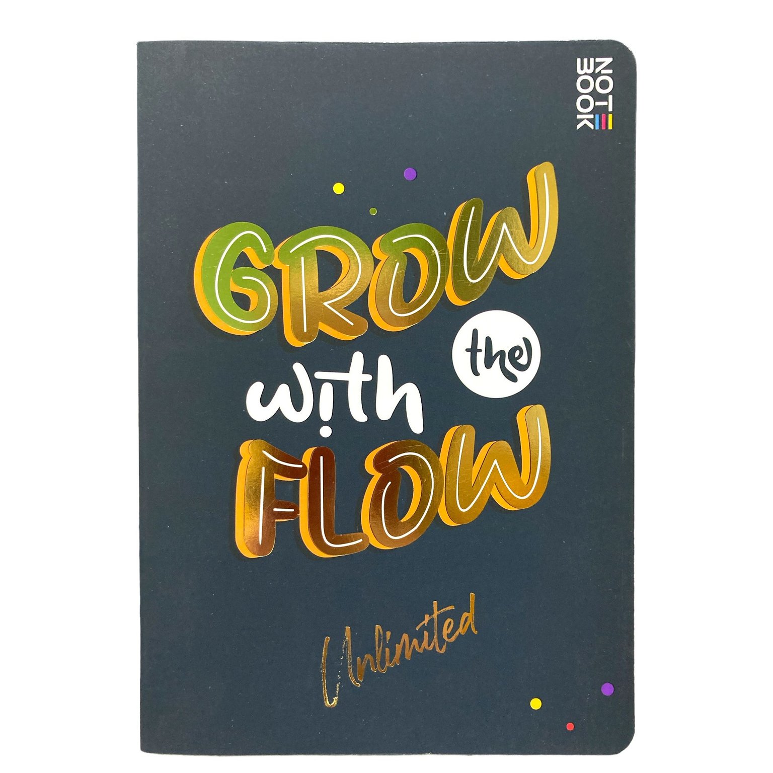 Блокнот Аркуш  В5, 48 арк., клітинка, скоба, кольоровийблок, "Grow with the flow" 1B2328