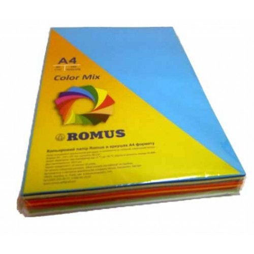 Папір кольоровий Romus A4 80 г/м2 245 аркушів 7 кольорів Mix Color R51048