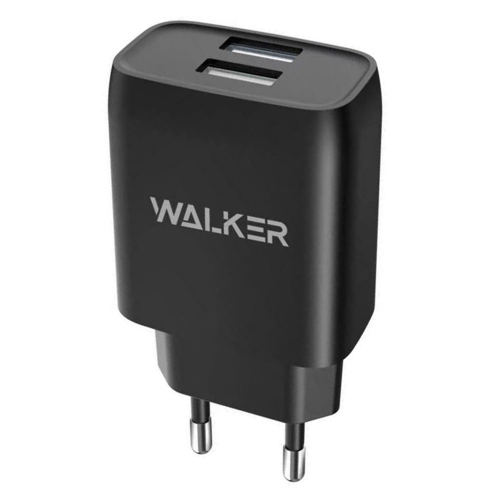 Мережевий зарядний пристрій (адаптер) WALKER WH-31 2USB/2.1A black