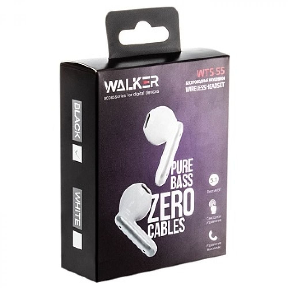 Навушники bluetooth WALKER WTS-55 black