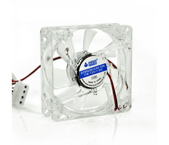 Кулер корпусний Merlion HXS 8025 прозрачный DC sleeve fan Molex 4+4pin - 80*80*25мм, 1500об/хв 00171