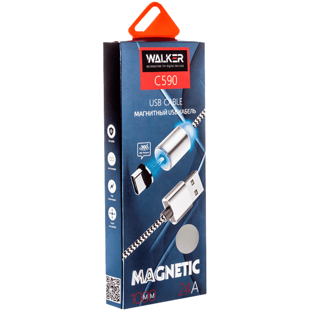 Кабель USB WALKER C590 Micro Magnetic black