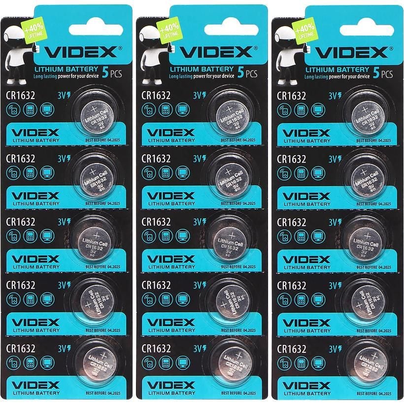 Батарейка Videx CR1632 (за 1 шт)