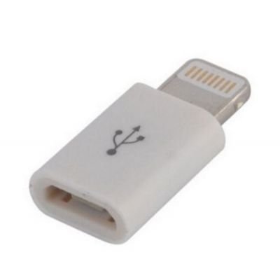 Перехідник Lightning to Micro USB Lapara (LA-Lightning-MicroUSB-adaptor white) Lightning, micro USB