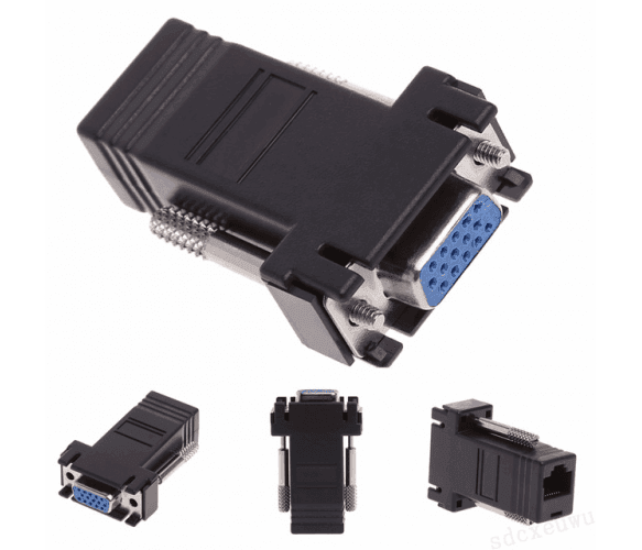 Пасивний подовжувач (B) VGA, RJ-45 to VGA(female) Q100 !!!! Береться в ПАРУ з 10534!!! 08342