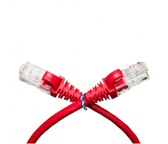 Патчкорд литий RITAR, CCA, UTP, RJ45,Cat.5e, 0,3m, червоний 11360