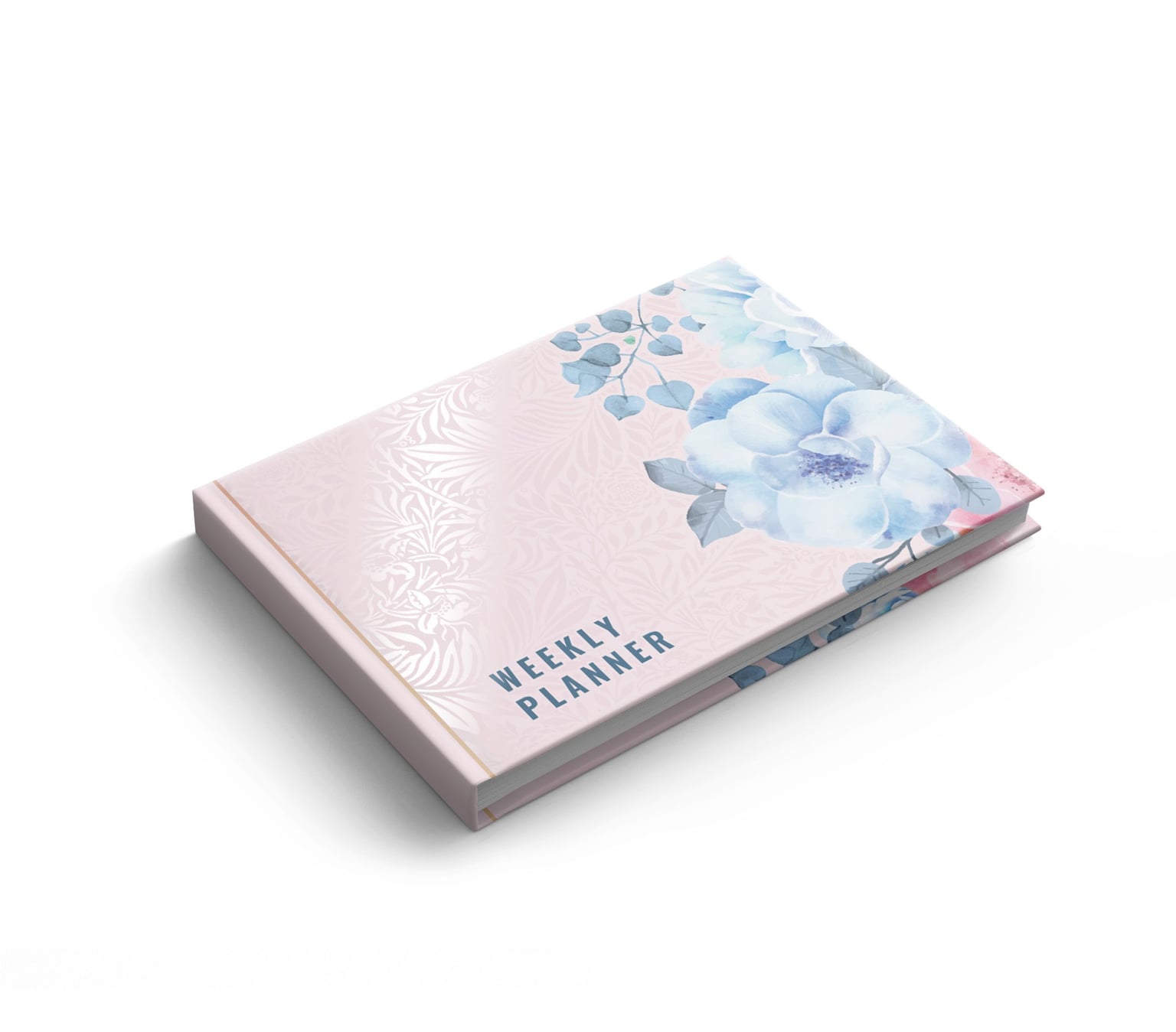 Щотижневик А6 Аркуш недатований 68 л. білий блок,Рожеві квіти 1В2442