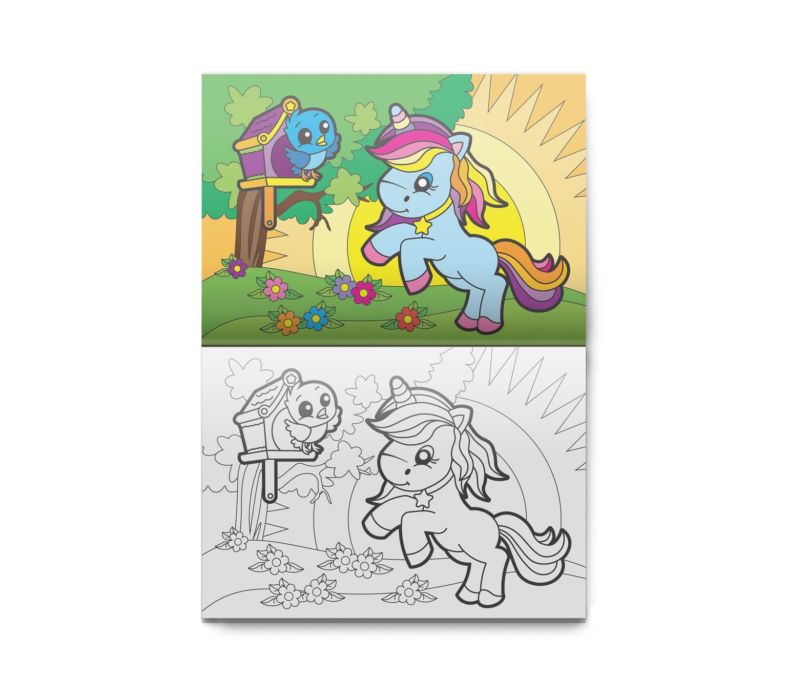 Розмальовка дитяча А5, 16 стор, Unicorns 1B1080
