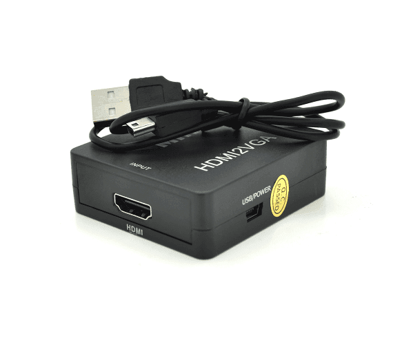 Конвертер mini, HDMI to VGA, Вход HDMI (мама) на Виход VGA (мама) 720/1080P, Black, BOX 26751