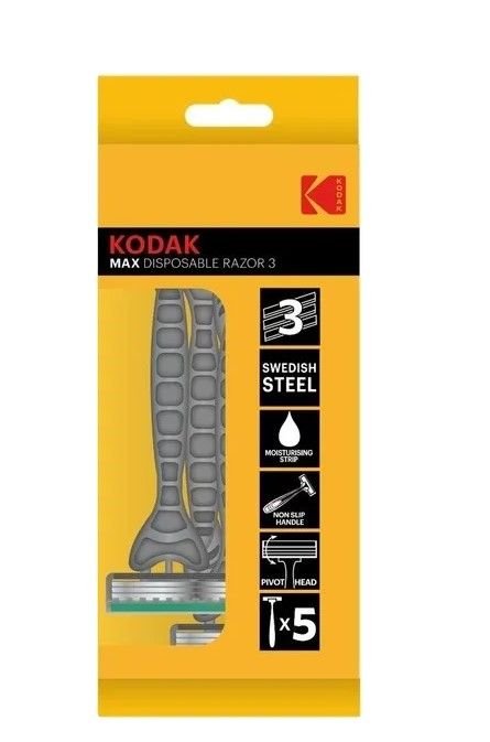 Станок для гоління  Kodak Max 3_3 лез алоє_silver/black (5 шт) 27711