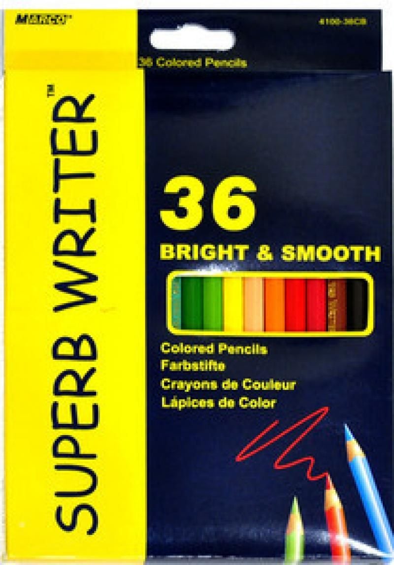 Олівці кольорові MARCO 4100 SUPER WRITER шестигранні 36 кольорів 4100-36СВ