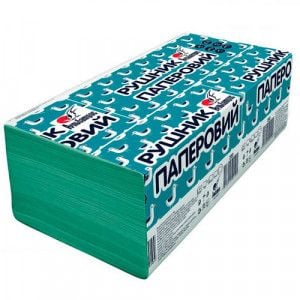 Рушнички паперові V-160 Альбатрос 1 шар зелені 389