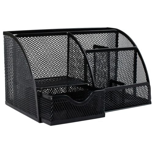 Органайзер настільний металевий,22*14*13 см,чорний H-Tone JJ41220