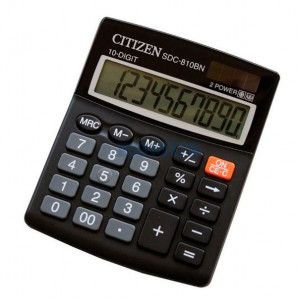Калькулятор CITIZEN 10 роз. чорний SDC-810NR