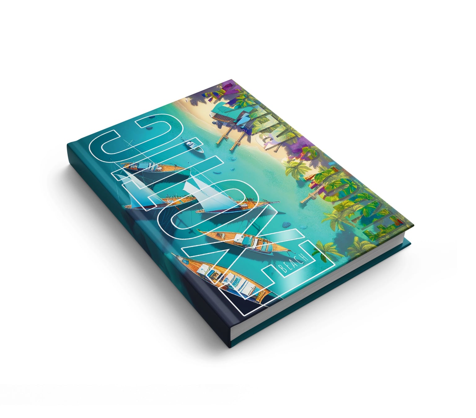 Блокнот Prestige А5, 192 арк,кліт,тверда обкл,УФ лак,тисн. Пляж 1B2768