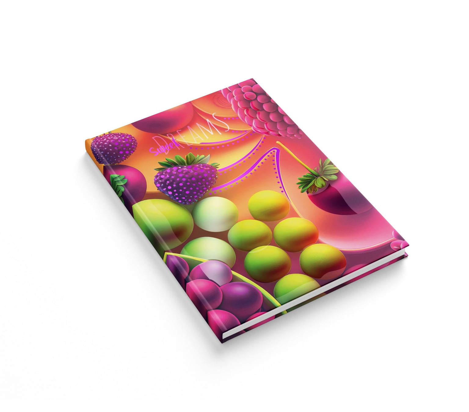 Блокнот Prestige А5, 96 арк,кліт,тверда обкл,УФ лак,тисн. Яскраві фрукти 1B2762