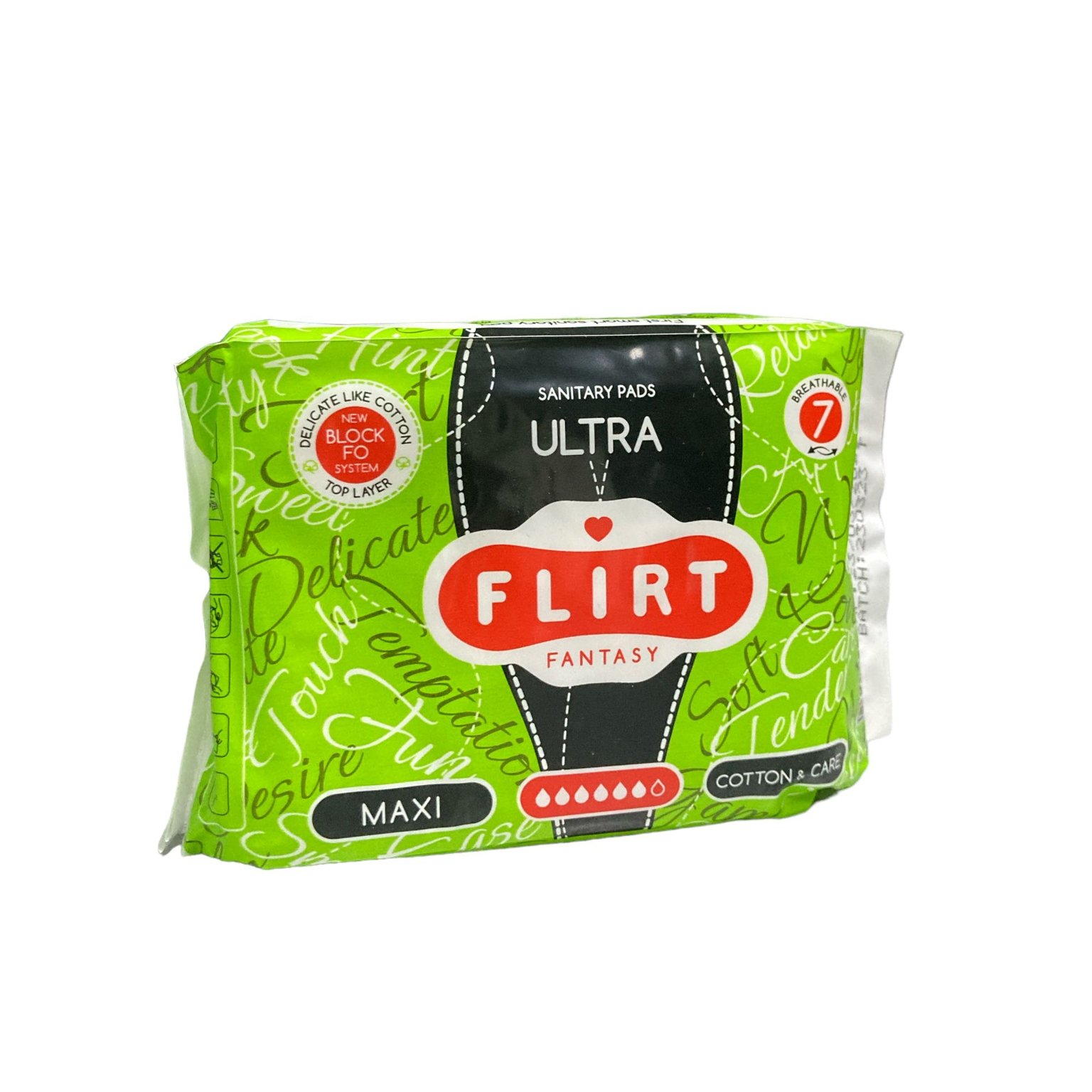 Fantasy FLIRT гігієнічні прокладки ultra cotton&care 6 крапель 10 шт 280 мм 65598