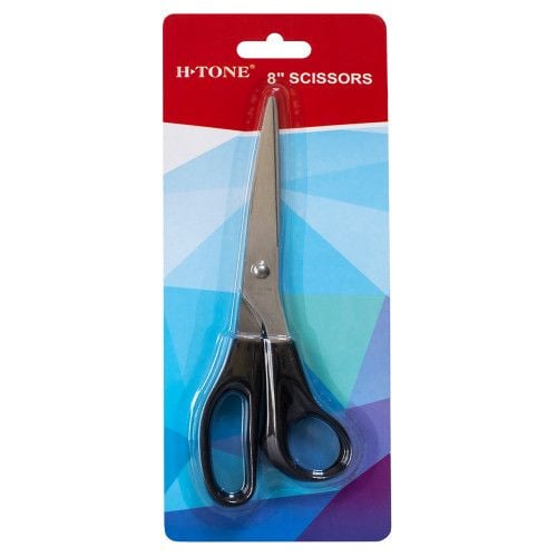 Ножиці офісні 200 мм в блістері,чорні H-Tone JJ406329