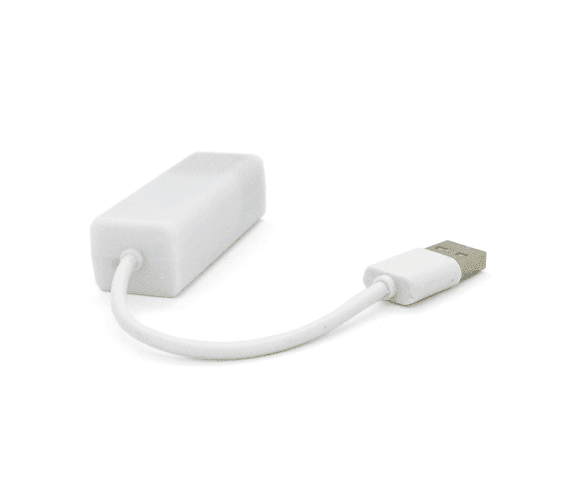 Контролер USB 2.0 to Ethernet - Мережевий адаптер 10/100Mbps с проводом, White, Blister Q500 00358