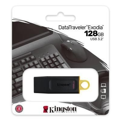 Флеш-накопичувач Kingston USB3.2  DT Exodia 128GB Black/Yellow DTX/128GB
