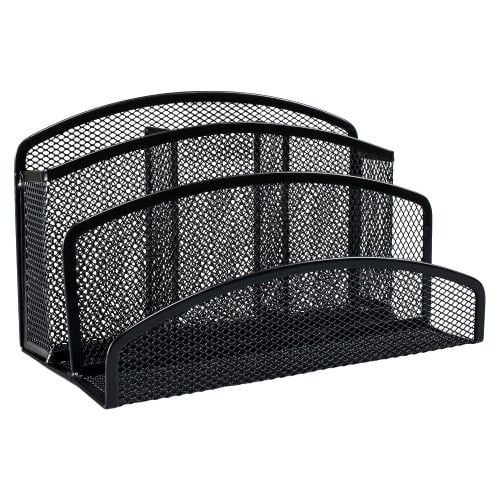 Органайзер настільний металевий, 22,2х12х10,8 см, чорний H-Tone (JJ41213)