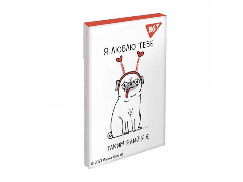 Блокнот Yes A7 клеєний 48л GEMMA CORRELL 151938