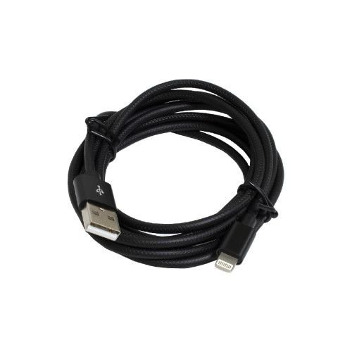 Кабель USB - Lightning 2,4 чорний Patron PN-LIGHT-2M-B