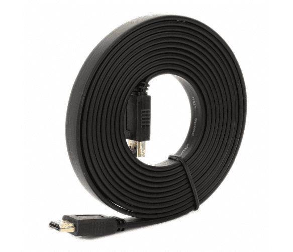 Кабель Merlion HDMI-HDMI 5.0m, v1.4, плоский Black, (Пакет), Q100 01072