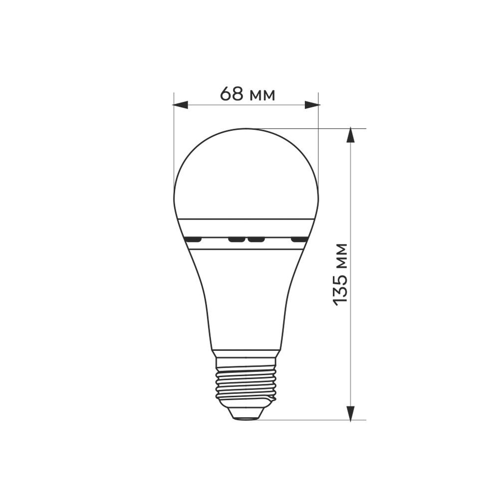 LED лампа акумуляторна TITANUM A68 10W E27 4000K 220V