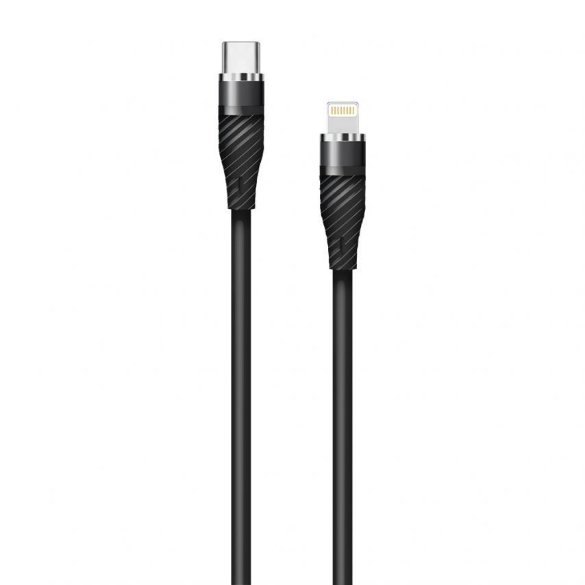 Кабель USB WALKER C735 Type-C to Lightning 20W black