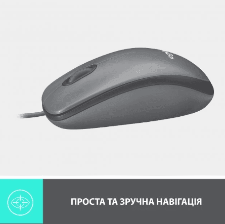 Мишка USB Logitech Mouse  M100, чорна